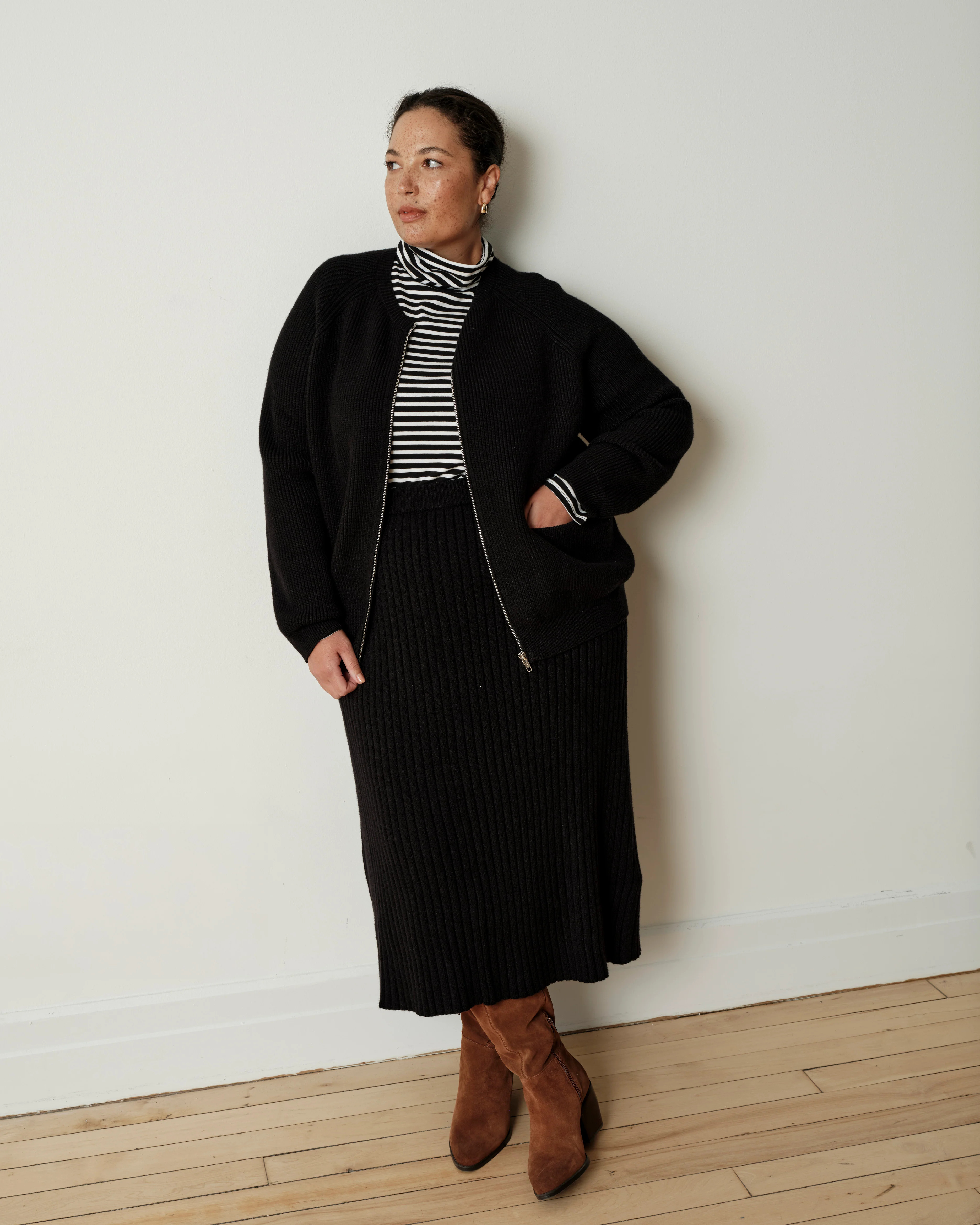 Risa Sweater Skirt - Black | Universal Standard
