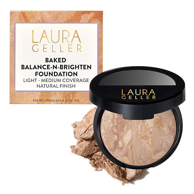 LAURA GELLER NEW YORK Award-Winning Baked Balance-n-Brighten Color Correcting Powder Foundation -... | Amazon (US)