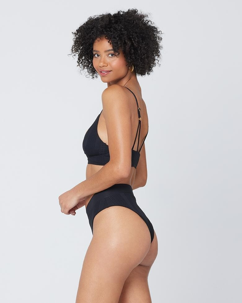 pointelle rib court bikini bottom | L*Space
