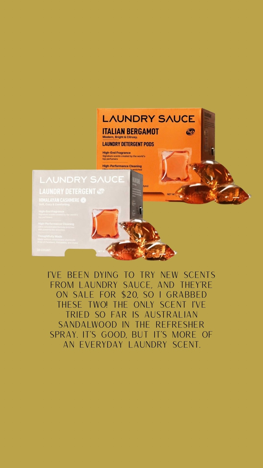 Laundry sauce on sale for $20