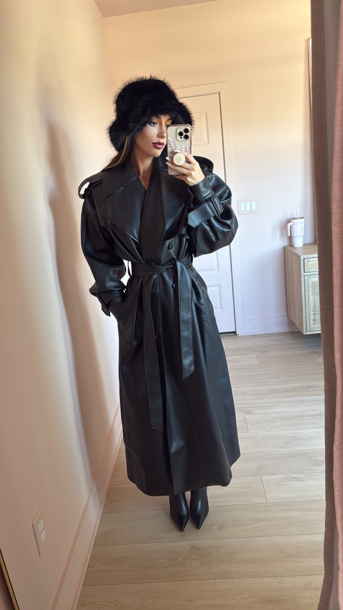 I’m obsessed. I’m 5’7 and it’s so hard to find coats long enough. This is so gooooddd ! And it’s on sale for Black Friday 

Leather coat for tall girls, oversized leather coat, black leather wrap coat 

#LTKootd #LTKSaleAlert #LTKTall
