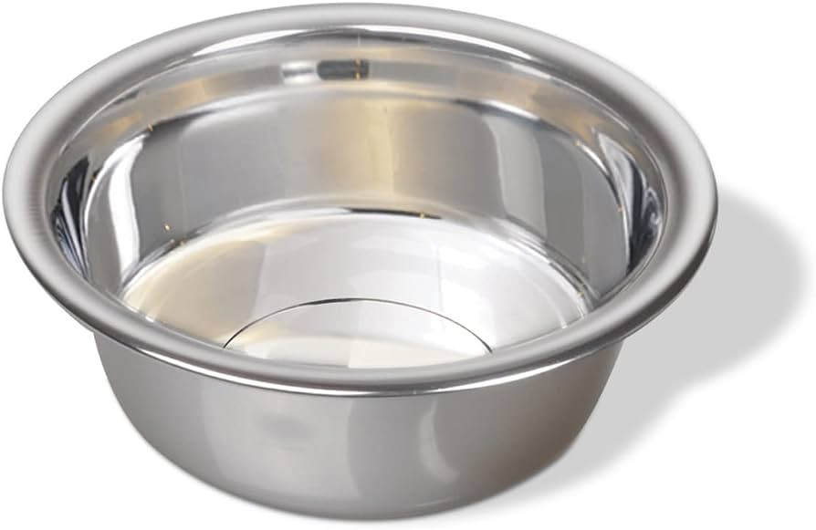 Van Ness Pets Medium Lightweight Stainless Steel Dog Bowl, 32 OZ Food And Water Dish, Natural | Amazon (US)