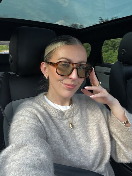Selfie, Vehla sunglasses, Arket knitted jumper, spring transitional outfit, Pandora jewelry, classic outfit, spring style, simple outfit 

#LTKuk #LTKstyletip #LTKeurope
