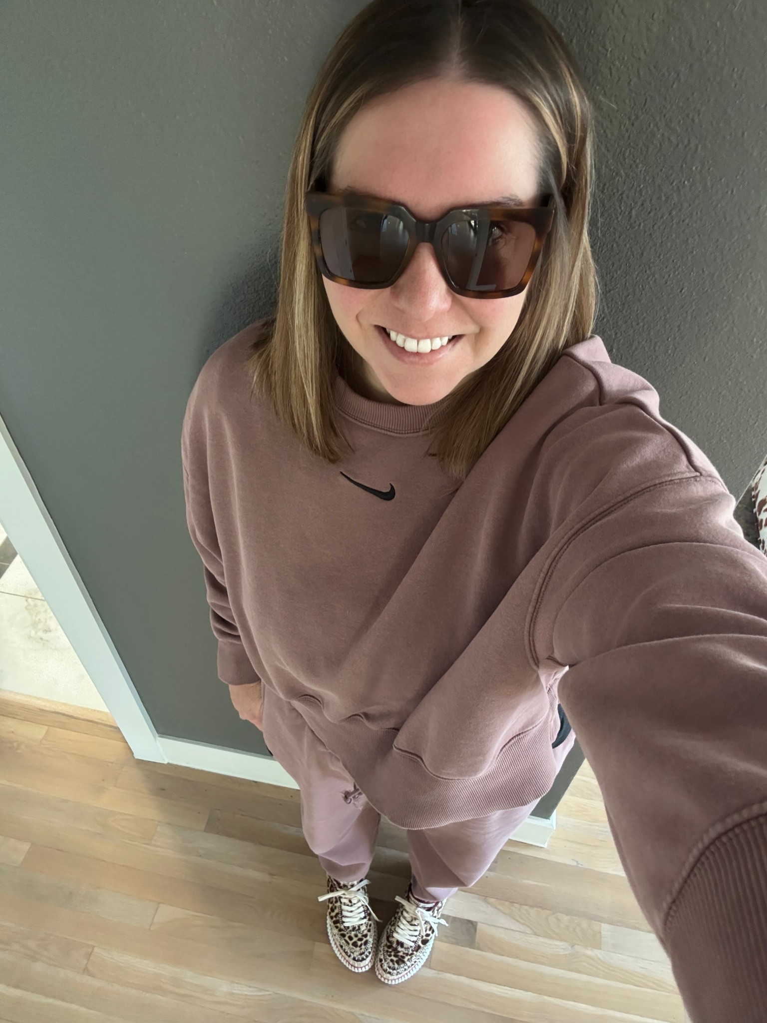 Super casual for some errands and volunteer stuff. I love these Nike sweat outfits to feel a bit pulled together yet casual. I added a fun sneaker for a pop of interest  

#LTKootd #LTKdayinmylife #LTKMidsize