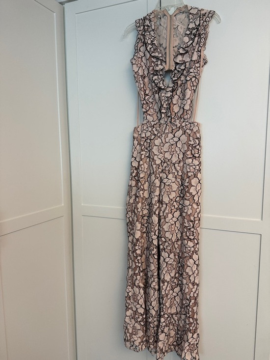 Alexis Blush and Brown Floral Lace Jumpsuit | Poshmark