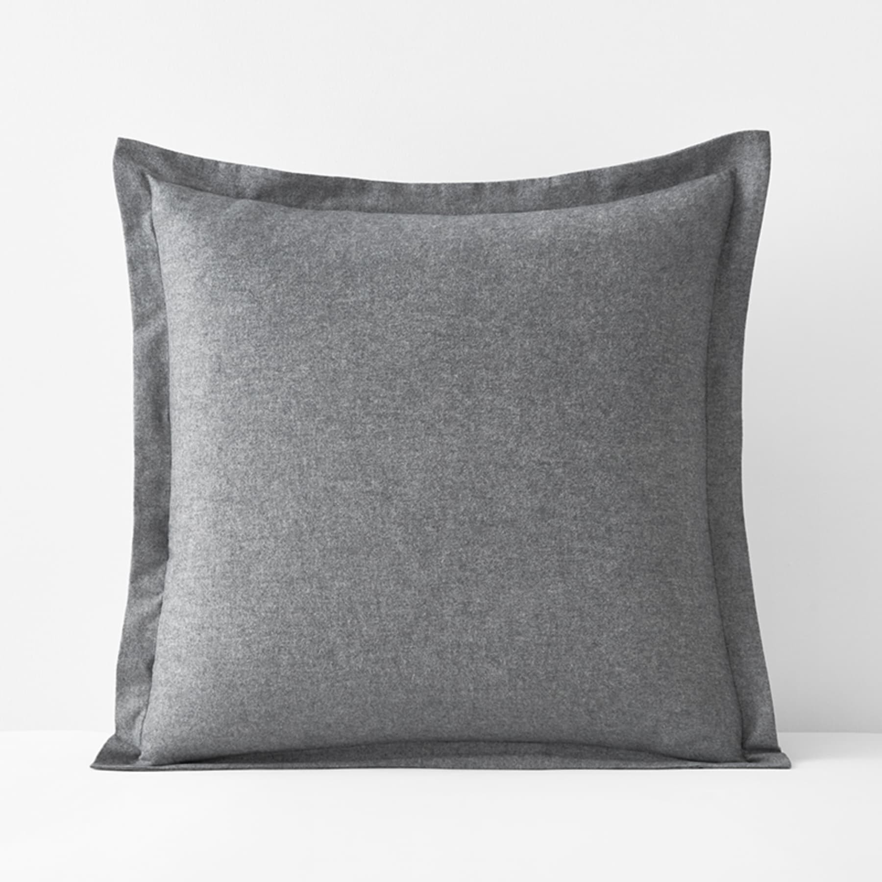 Bromley Premium Ultra-Cozy Cotton Flannel Sham - Smoke, Euro | The Company Store