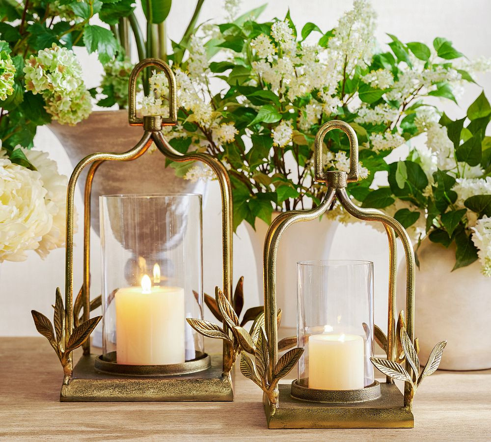 Botanical Forged-Iron Lantern | Pottery Barn (US)