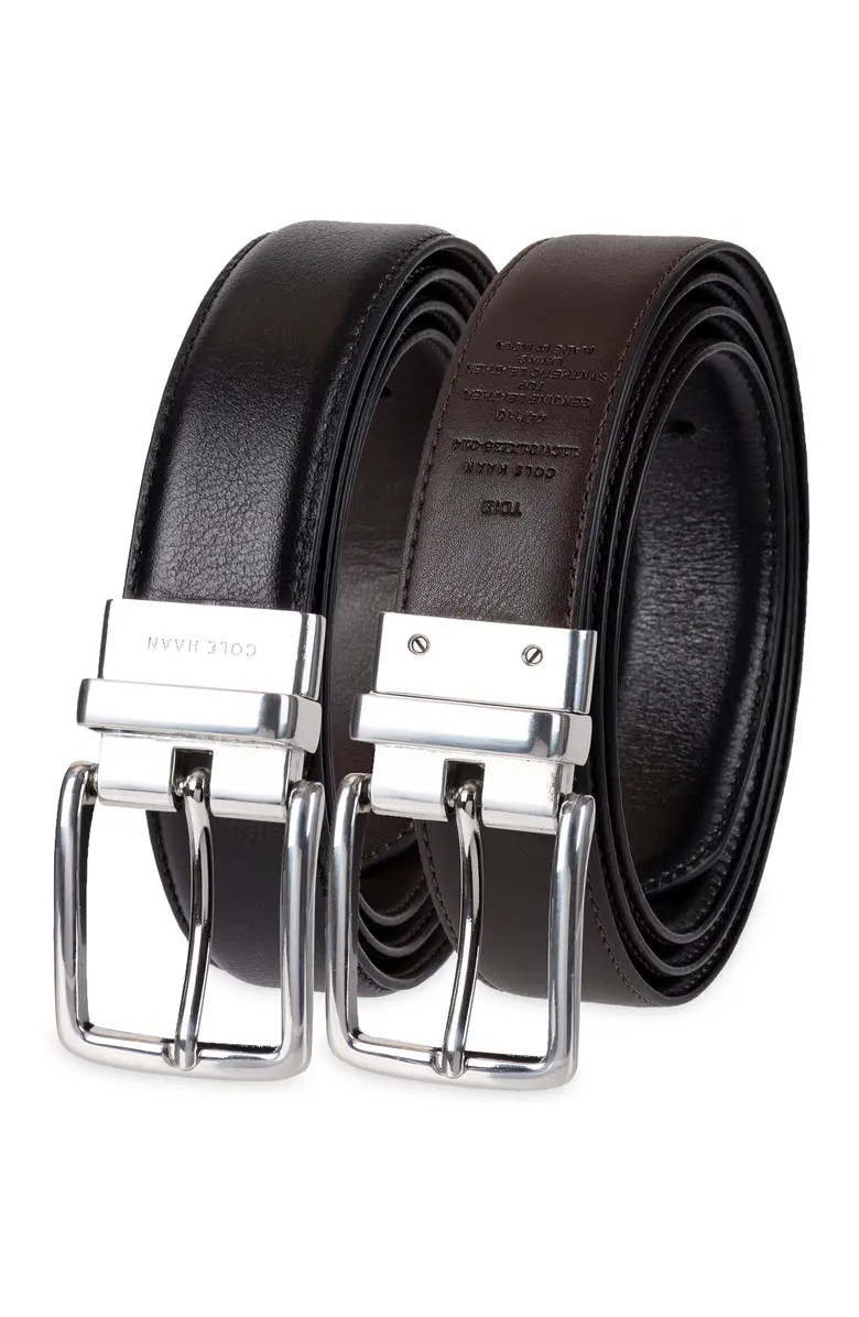 Cole Haan Reversible Feather Edge Leather Belt | Nordstrom | Nordstrom