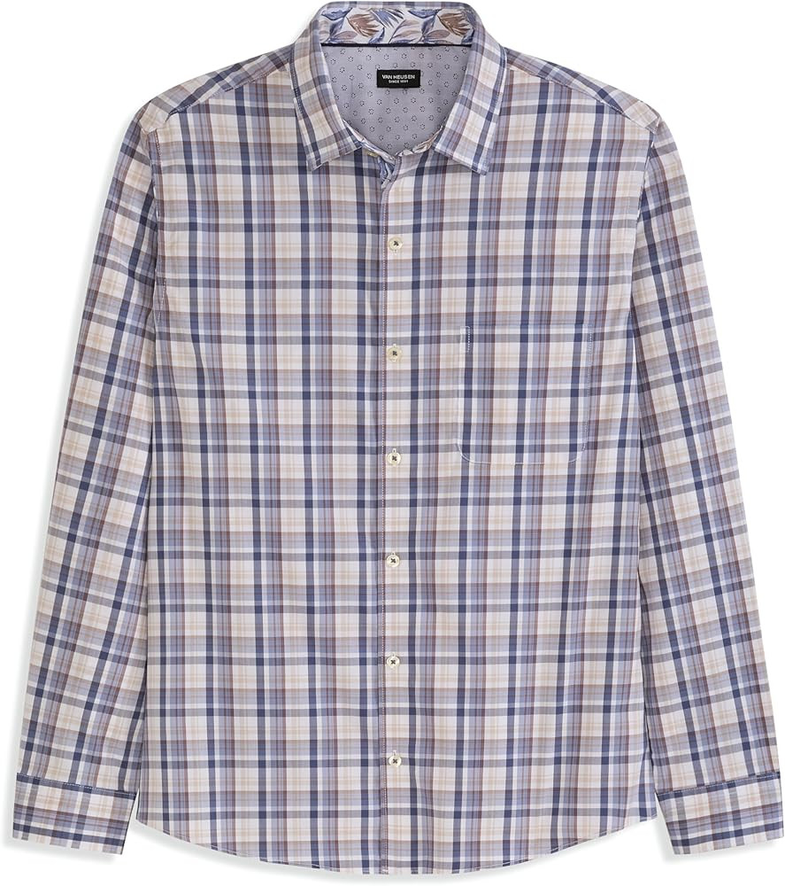 Van Heusen Men's Originals Long Sleeve Button Down Shirt, Slim Fit Regular Length, Comfortable St... | Amazon (US)