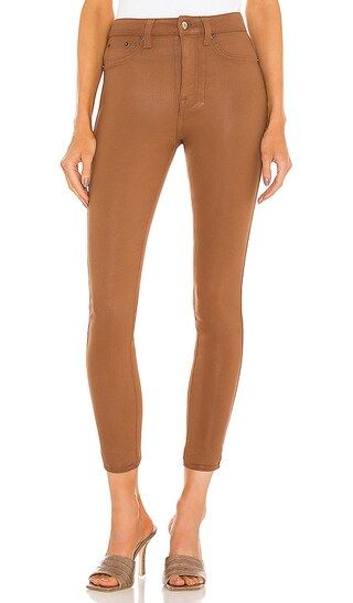 Aline High Rise Skinny in Coated Cognac | Revolve Clothing (Global)