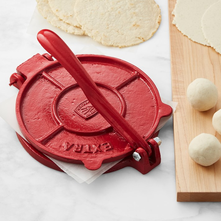 Cast-Iron Tortilla Press, Red | Williams-Sonoma