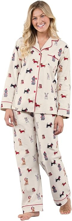 PajamaGram Flannel Pajamas Women Cozy - Boyfriend Pajamas for Women | Amazon (US)