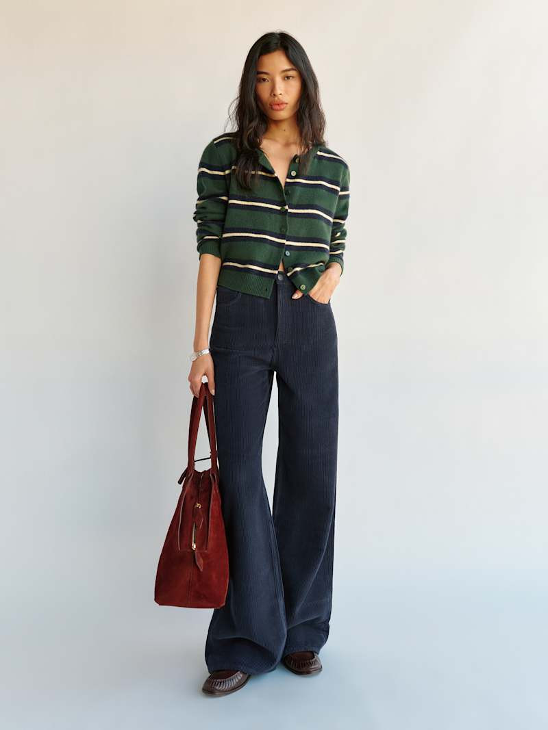 Clara Cashmere Crew Cardigan | Reformation (Global)