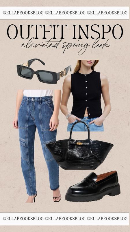 Outfit Inspo: Elevated Spring Look
spring outfit, spring fashion finds, cargo denim, spring denim, cardigan tank, spring accessories 

#LTKstyletip #LTKSeasonal