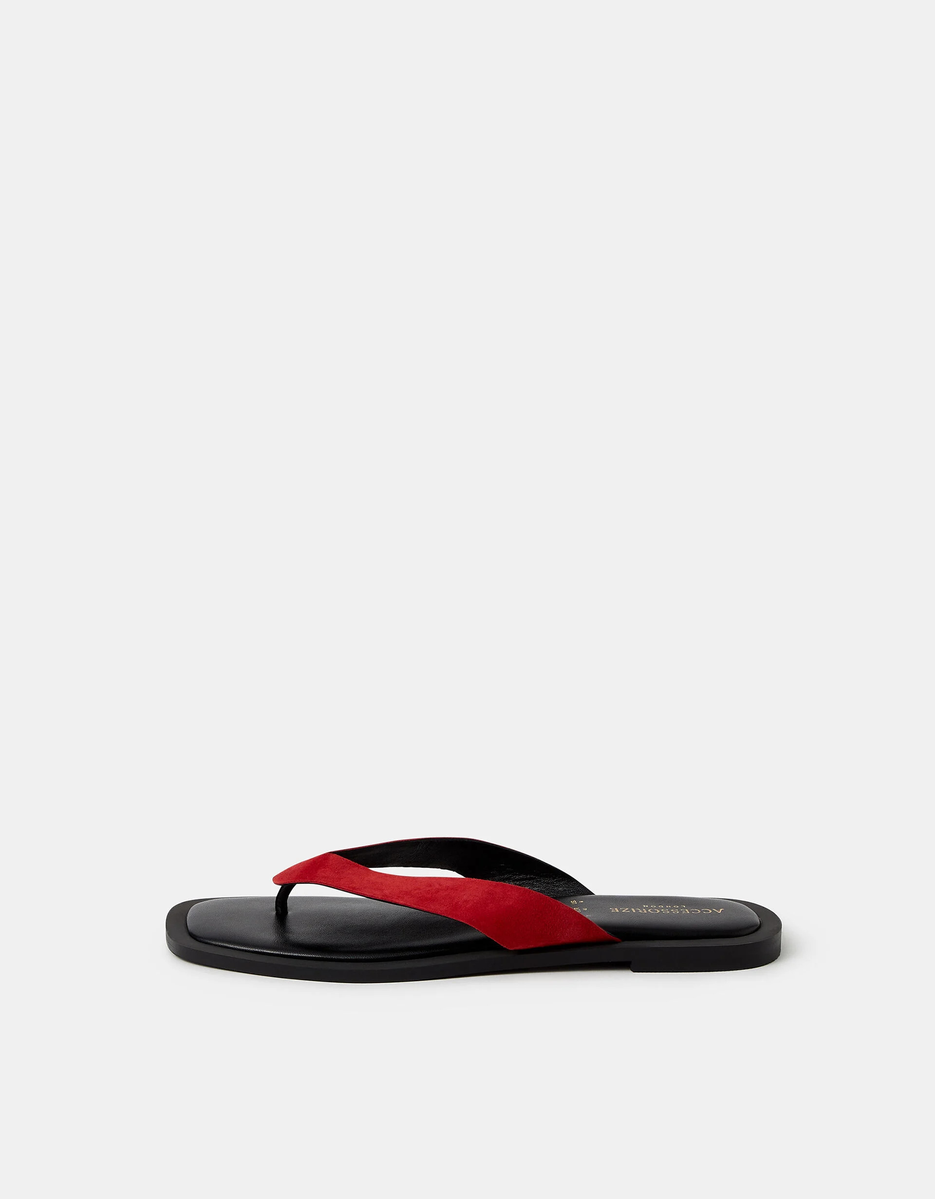Suede Flip Flop Sandals Red | Accessorize (Global)