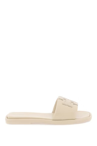 TORY BURCH double t leather slides | Residenza725 US