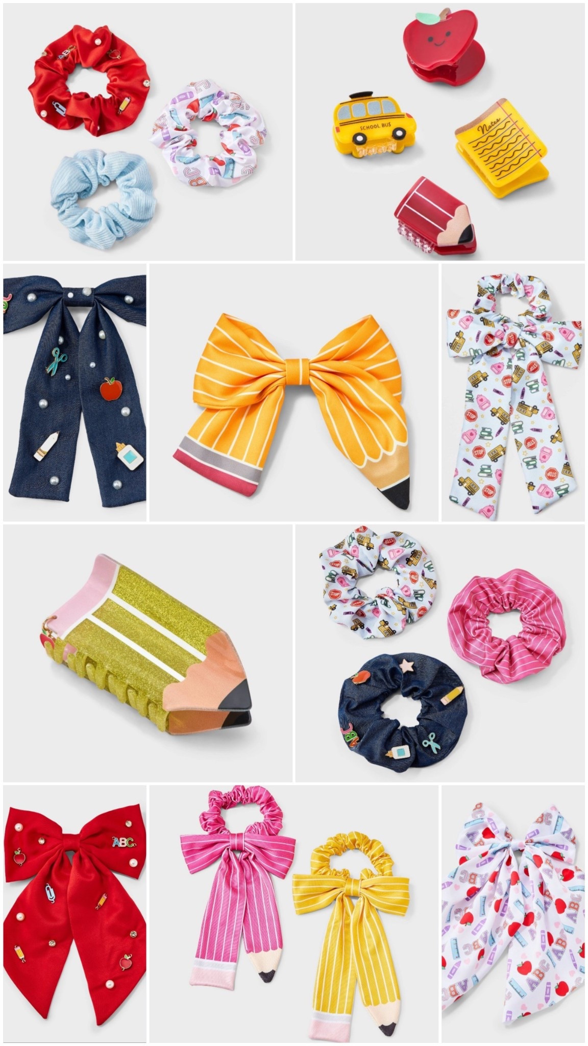 School clips/hair bows/scrunchies 