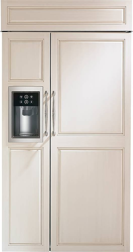 Monogram - 42 in. Wide 24.4 Cu. Ft. Side-by-Side Built-In Smart Refrigerator with Dispenser - Custom Panel Ready | Best Buy U.S.
