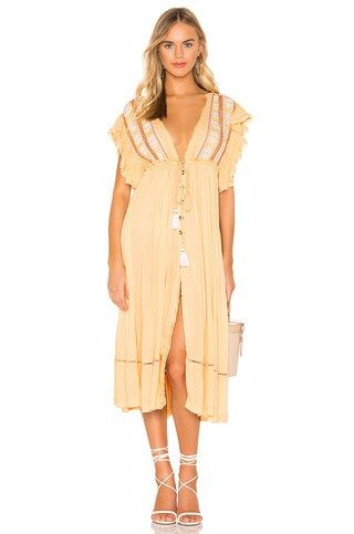Free People Will Wait For You Midi Dress in Natural from Revolve.com | Revolve Clothing (Global)