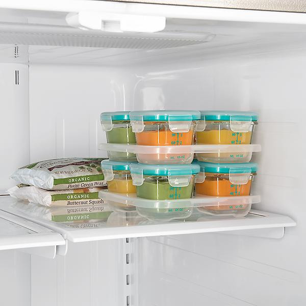OXO Tot 4 oz. Teal Glass Baby Blocks | The Container Store