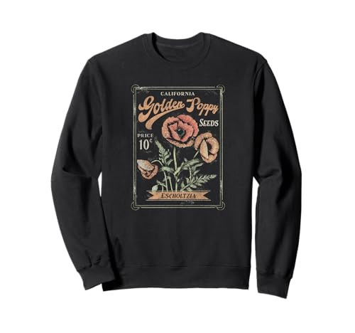Trendy California Golden Poppy Vintage Stamp Sweatshirt | Amazon (US)