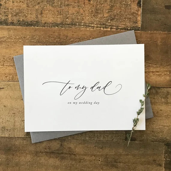 Wedding Day Card to Dad  Card From Bride  Wedding Day Card  | Etsy | Etsy (US)