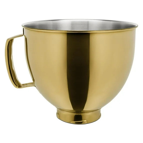 KitchenAid 5 Quart Tilt-Head Metallic Finish Stainless Steel Bowl, Radiant Gold, KSM5SSB | Walmart (US)