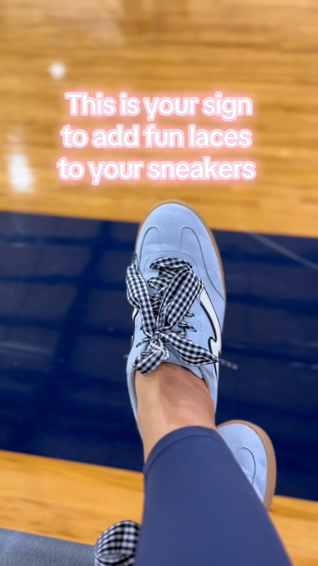 Give me all the cute sneakers and laces 

Sneakers, gingham laces, laces, tennis shoes, style tip 

#LTKmomlife #LTKActive