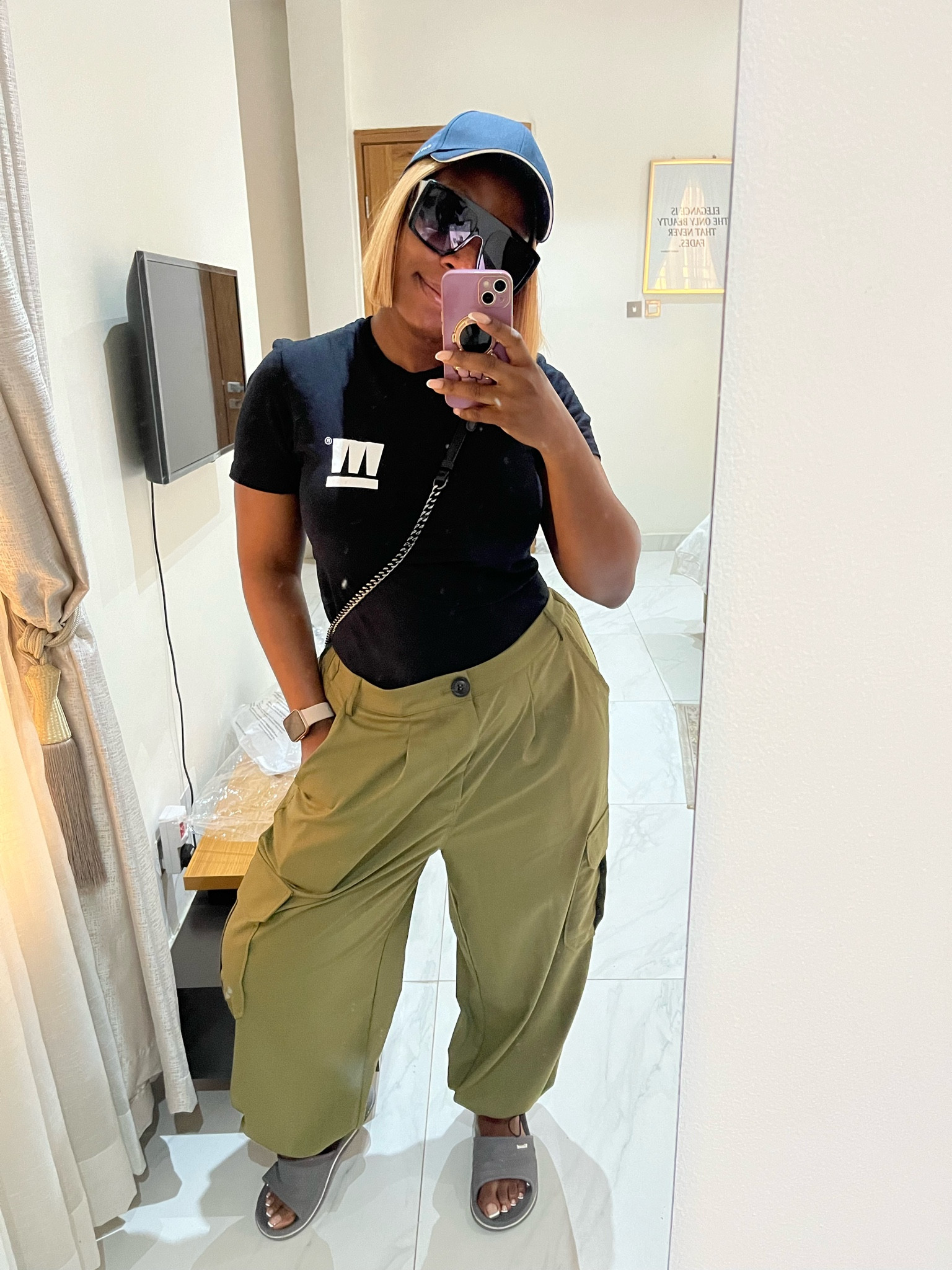 A comfy chic airport look