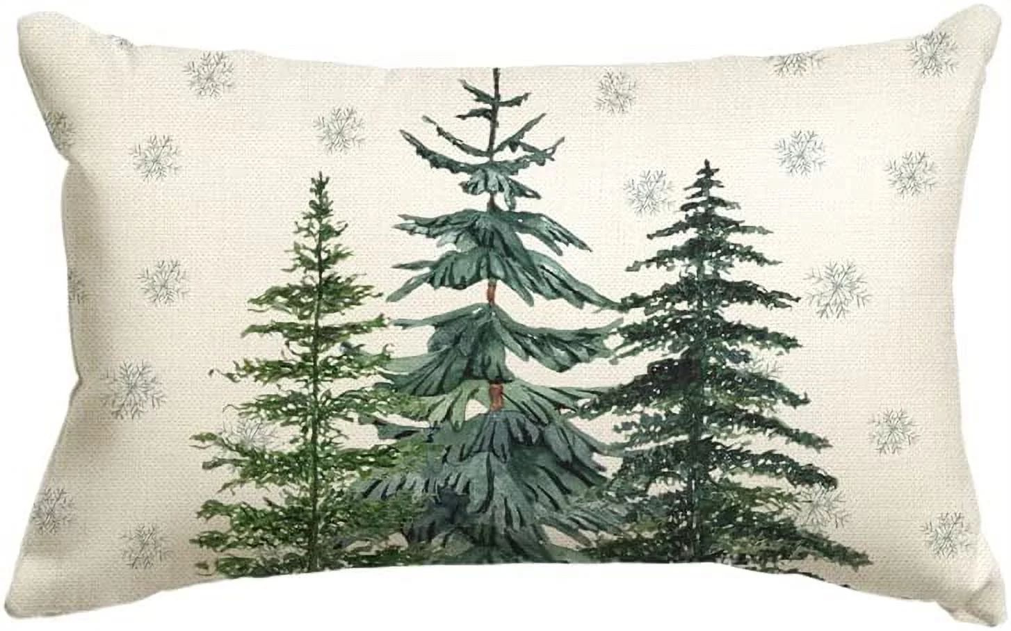 Artoid Mode Christmas Trees Snowflake Throw Pillow Cover, 12 x 20 Inch Winter Holiday Cushion Cas... | Walmart (US)