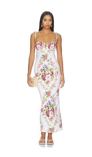 Montce Petal Long Slip Dress in White. - size M | Revolve Clothing (Global)