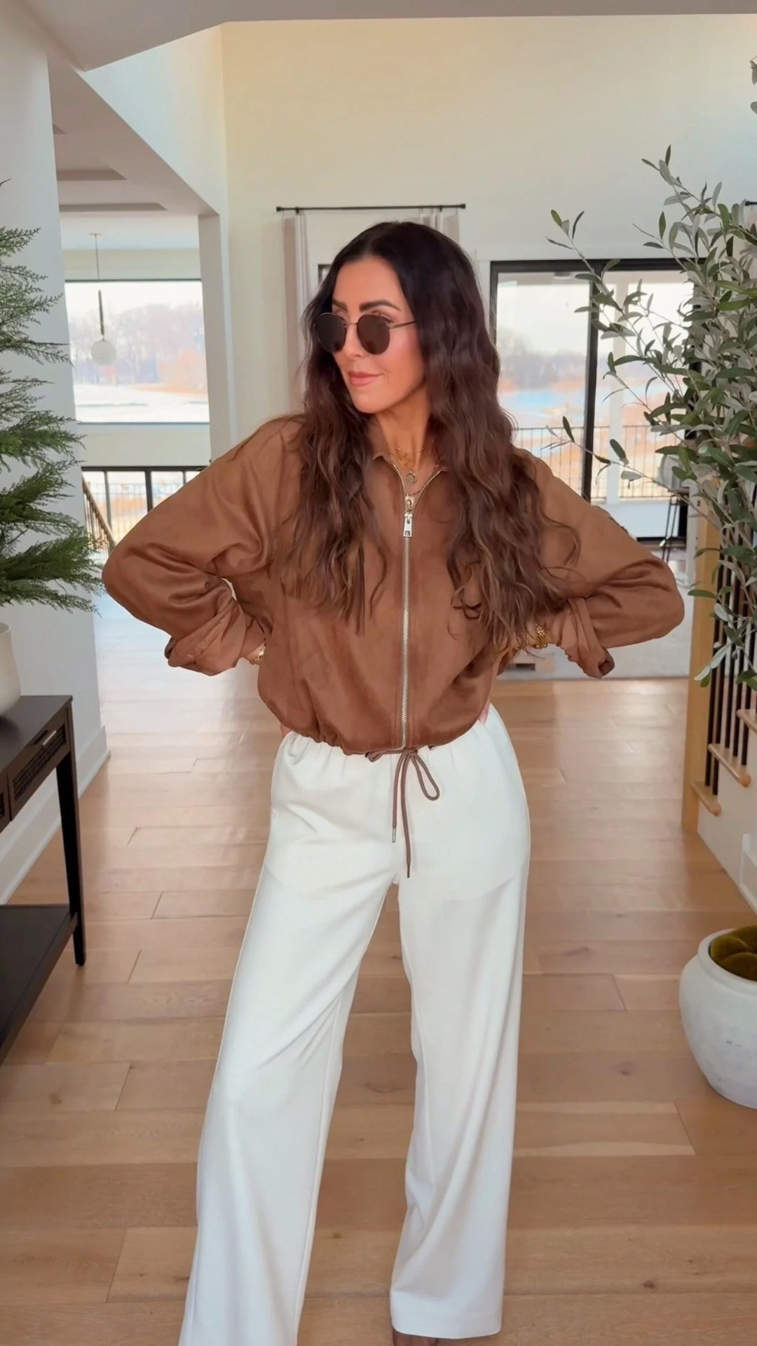 Wearing a small tall in these target cream\white pull on pants. Wearing a medium and there’s full suede lightweight zip up jacket. Affordable and perfect for spring!

#LTKOver40 #LTKWorkwear #LTKootd