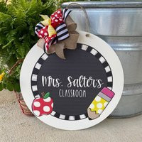 Door Hanger For Teacher - Classroom Sign Name Wall Hanging | Etsy (US)