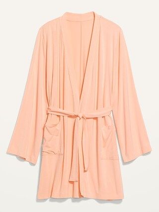 Sunday Sleep Ultra-Soft Tie-Belt Robe for Women | Old Navy (US)