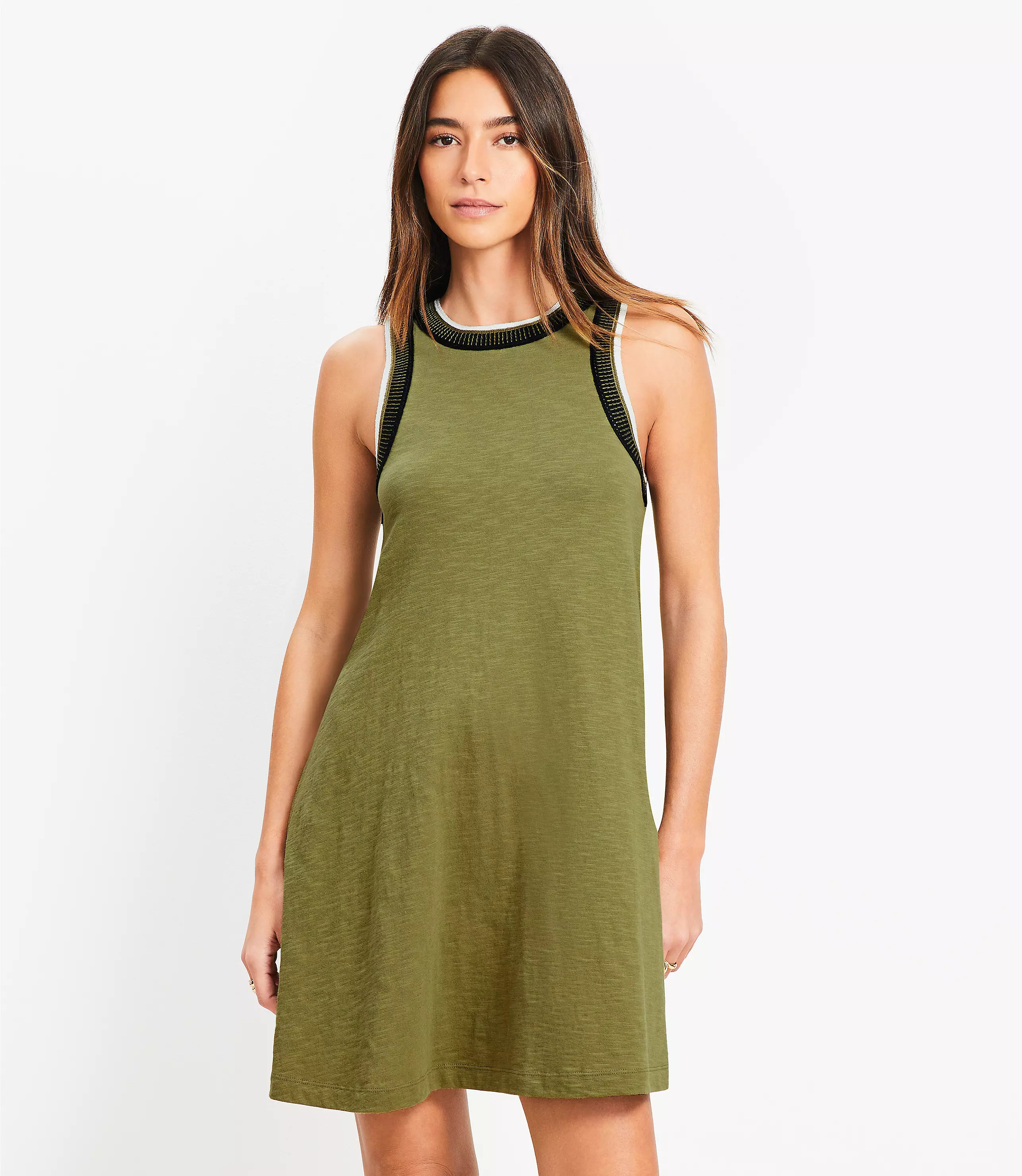 Stitched Tank Mini Dress | LOFT