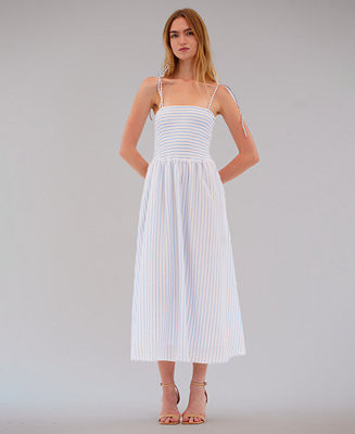 Women's Tie Shoulder Smocked Dress | Macy's