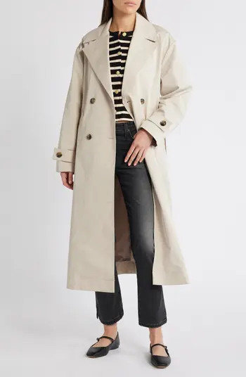 MANGO Angela Water Repellent Trench Coat | Nordstrom | Nordstrom