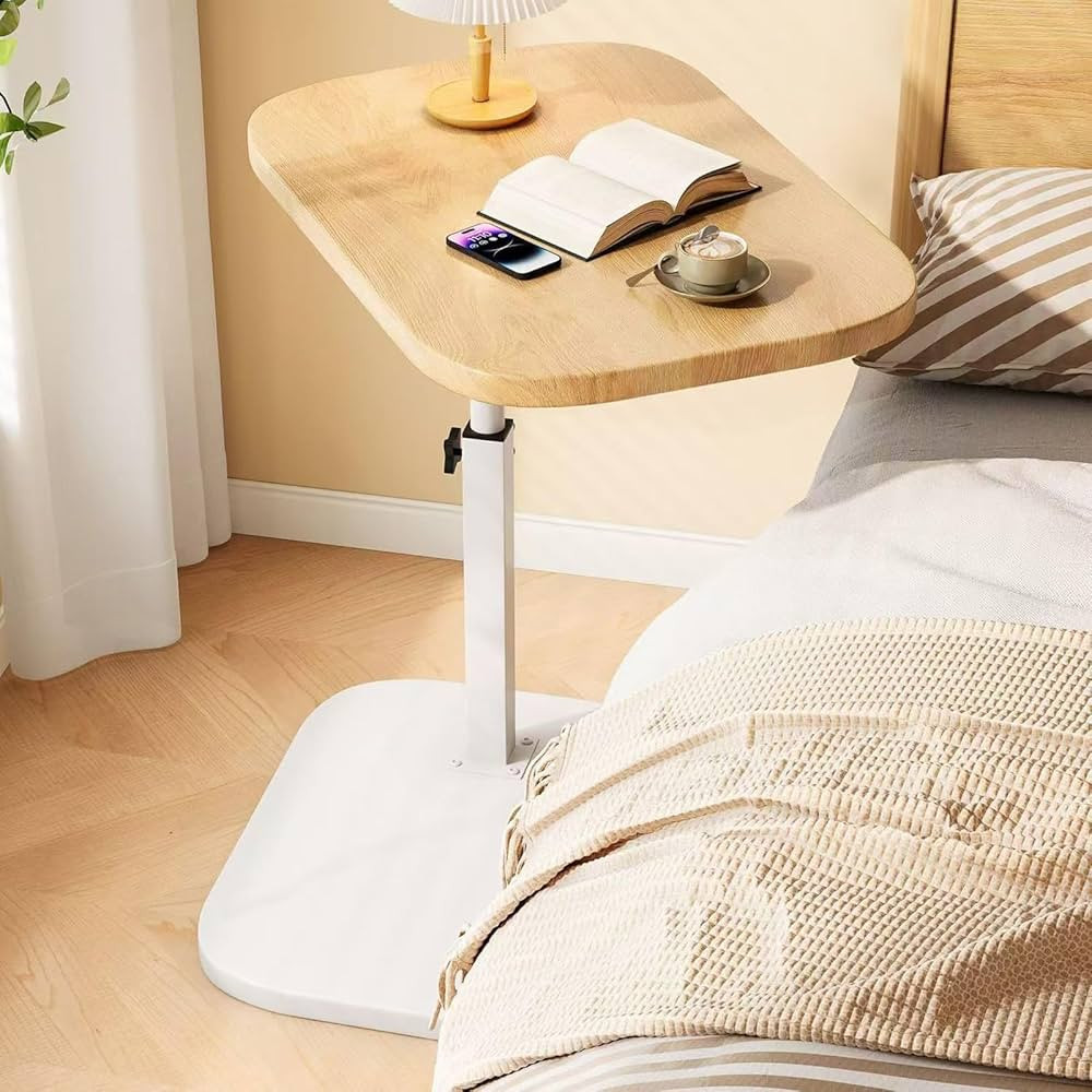 C Shaped End Table, Adjustable Height Couch Side Table, Horizontal 360°Swivel Small Couch Side T... | Amazon (US)