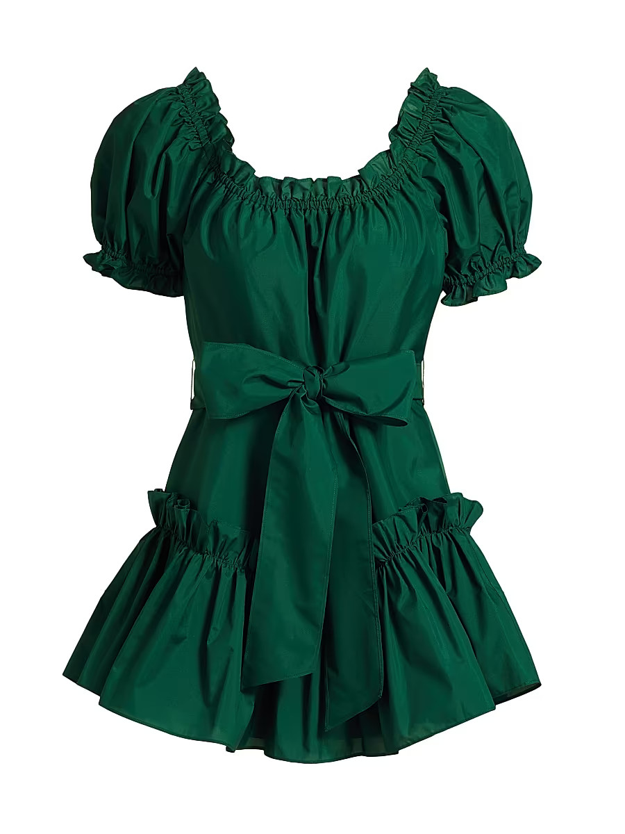 Women's Winterberry Estine Minidress - Green - Size 10 | Saks Fifth Avenue