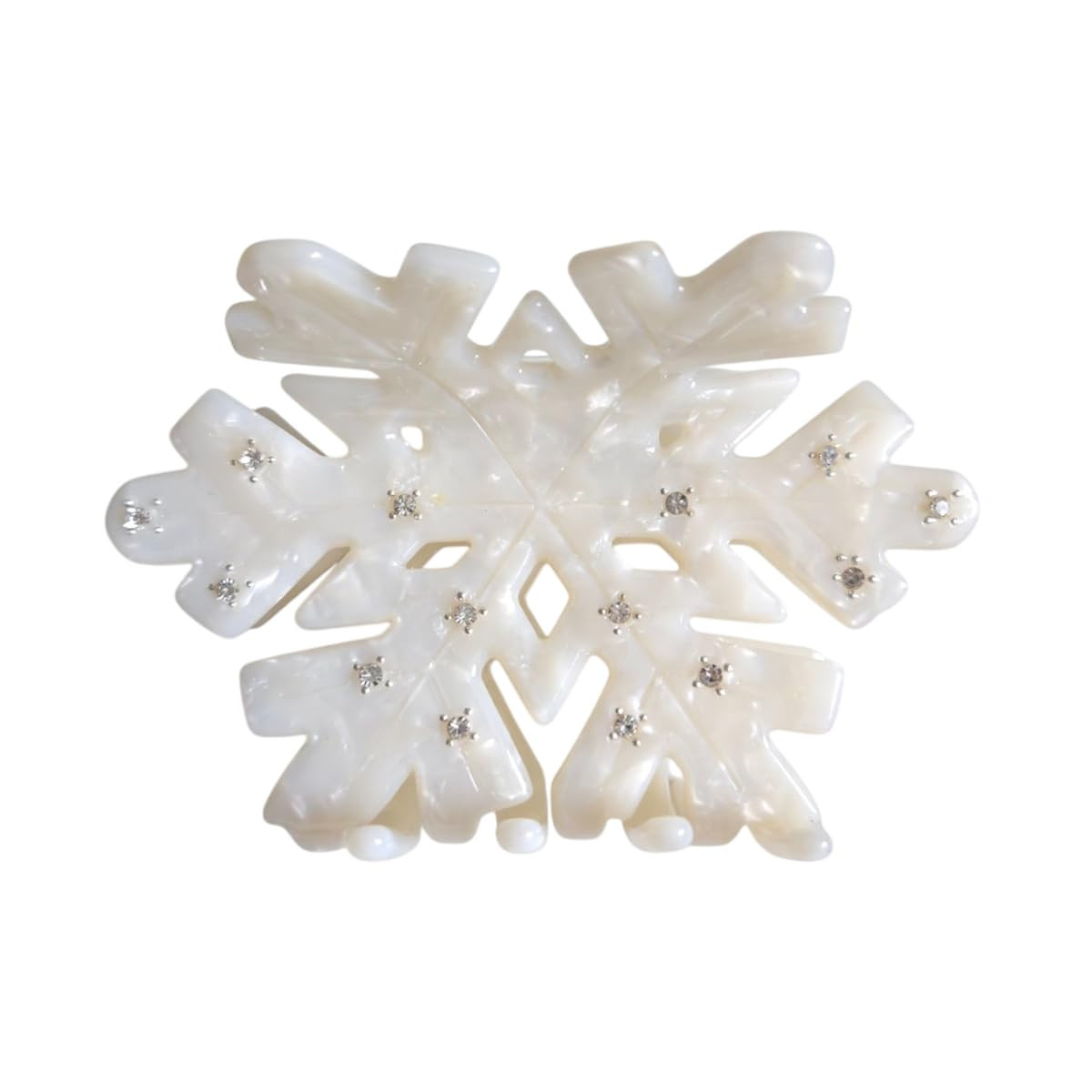 Novelty White Snowflake Hair Clip,Cute Acetate Claw Clips,Snowflake Hair Clips for Women | Amazon (US)