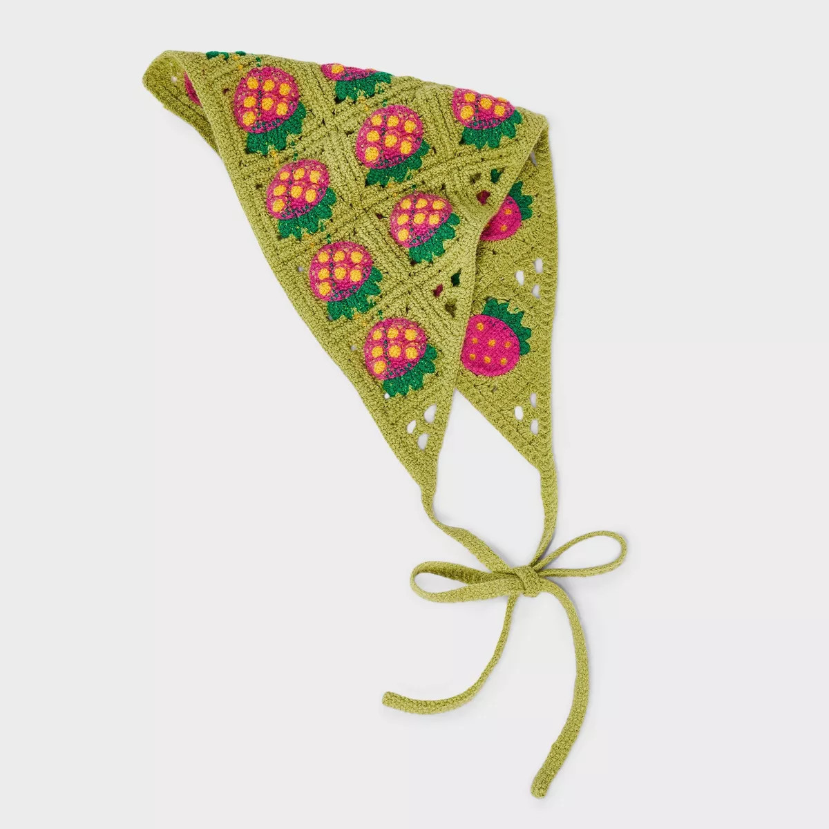 Knitted Strawberry Headscarf - Wild Fable™ Green | Target