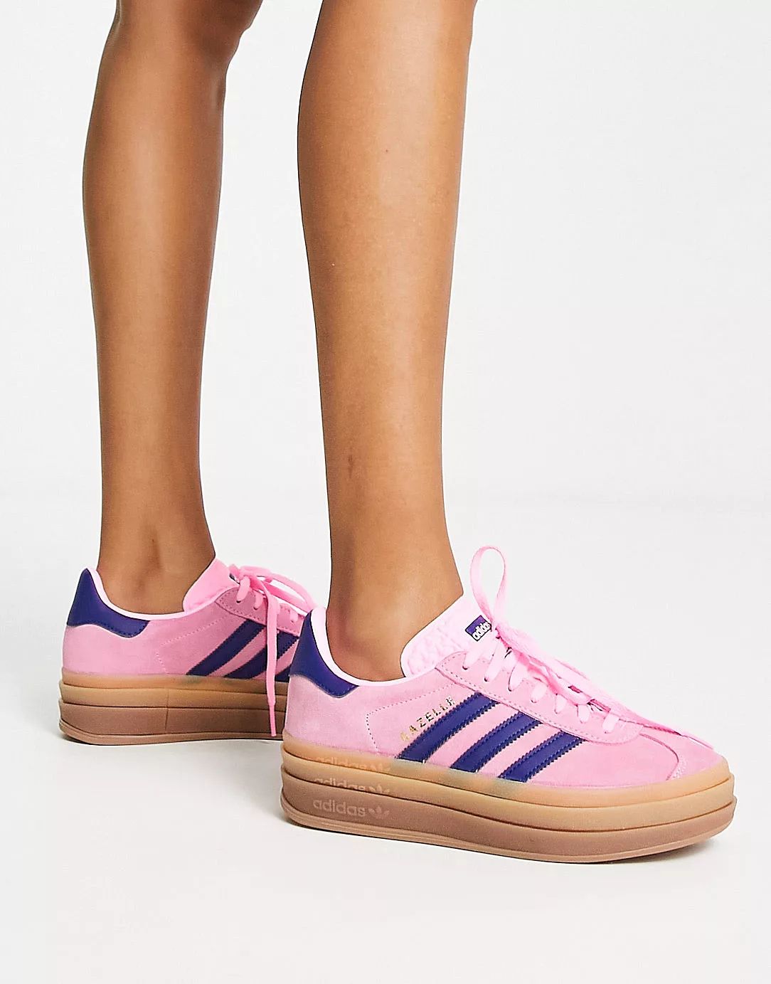 adidas originals gazelle - Bold - Sneakers in roze met rubberen plateauzool | ASOS (Global)