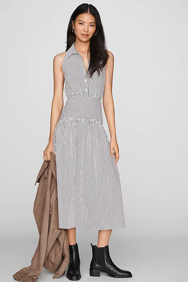 Tobie Drop-Waist Midi Shirtdress by Exquise | Anthropologie (US)