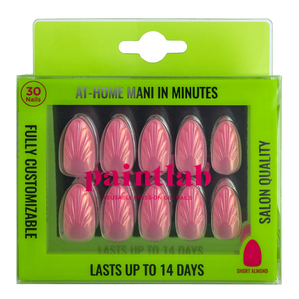 Mermaid Shell Short Almond Press-On Nails | PaintLab