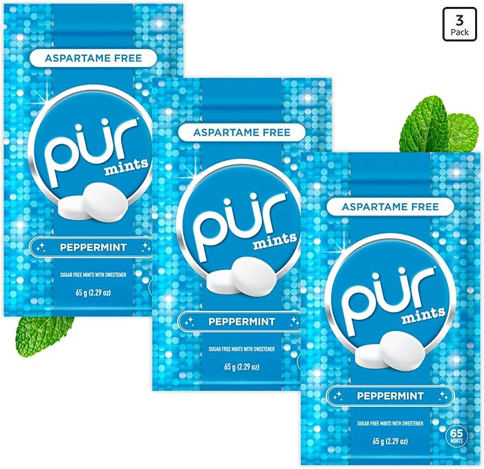 PUR Mints | Aspartame Free Breath Mints | Made with Xylitol | Sugar Free, Vegan, Gluten Free | Na... | Amazon (US)