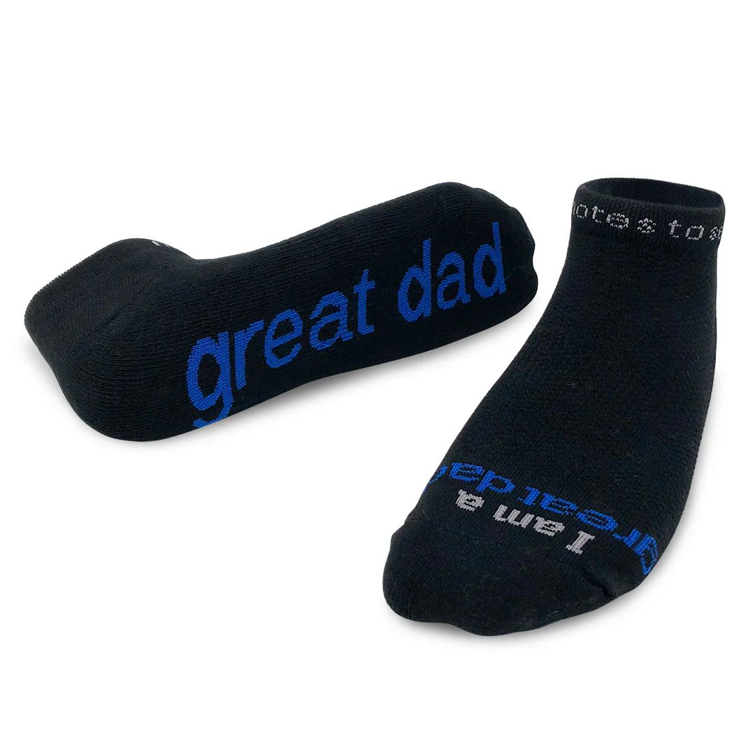 I am a great dad® black low-cut men's socks | notes to self