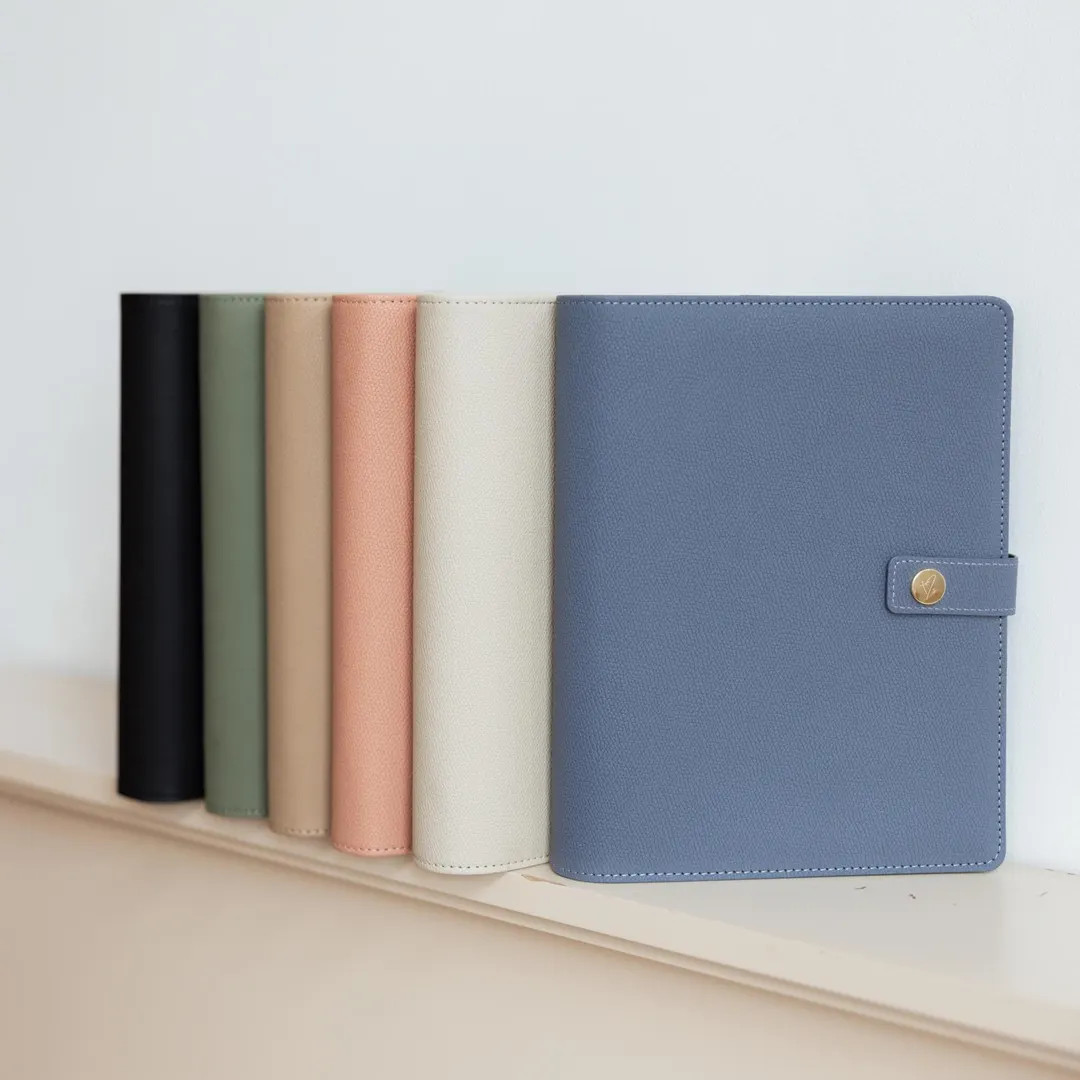 Personalised A5 Ring Binder: Lychee Faux Leather Gold Detail Ring Binder Agenda for A5 Size Inser... | Etsy (US)