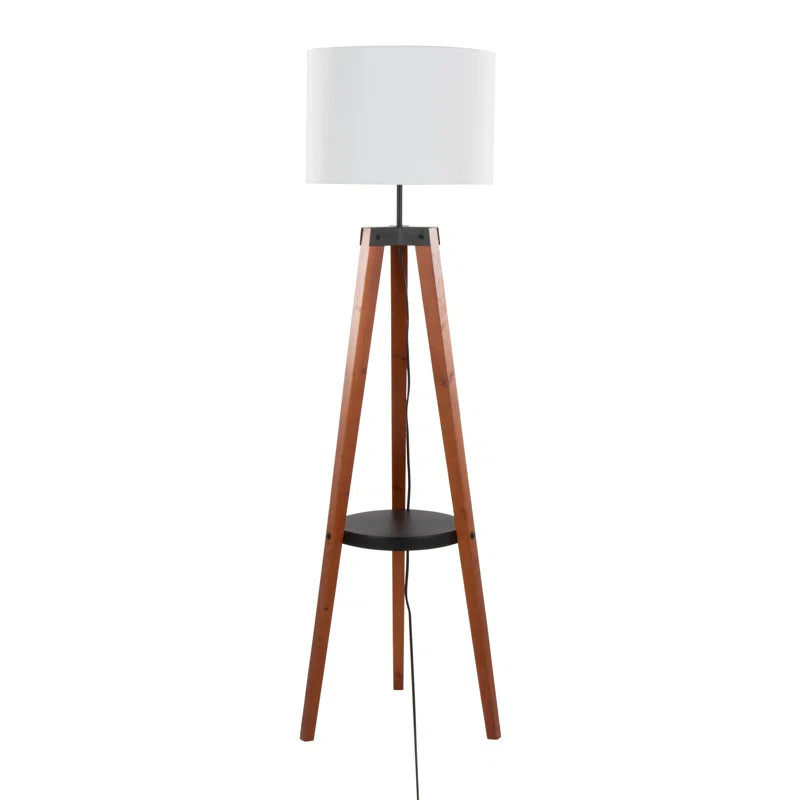 Compass Shelf 59" Wood Floor Lamp | Wayfair North America