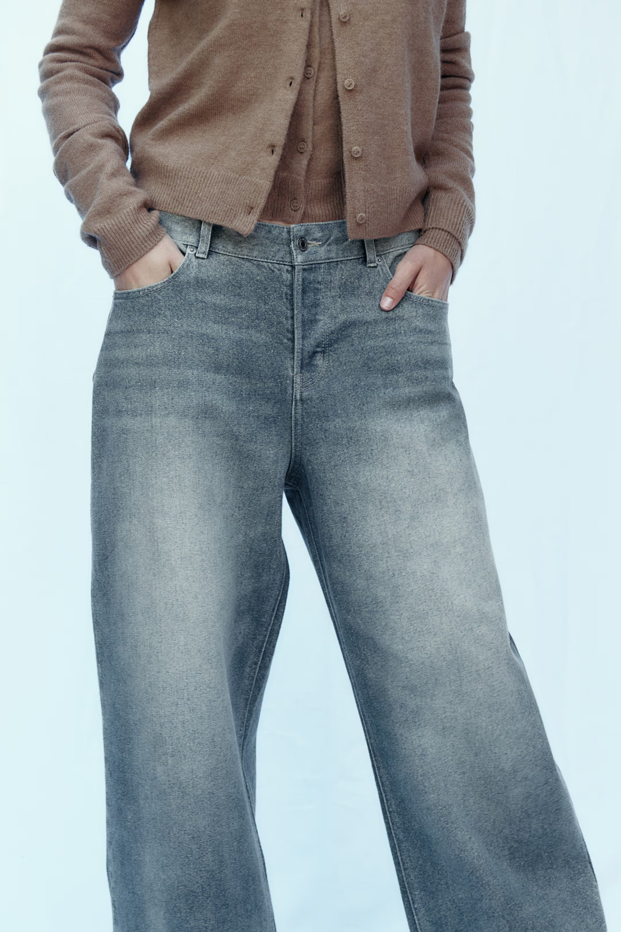 Wide-cut Jeans - Regular waist - Long - Light blue denim - Ladies | H&M US | H&M (US + CA)