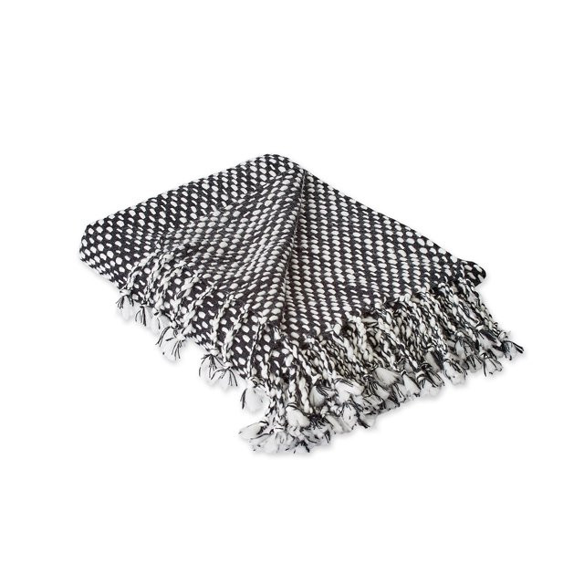 Black & White Textured Acrylic Throw | Walmart (US)